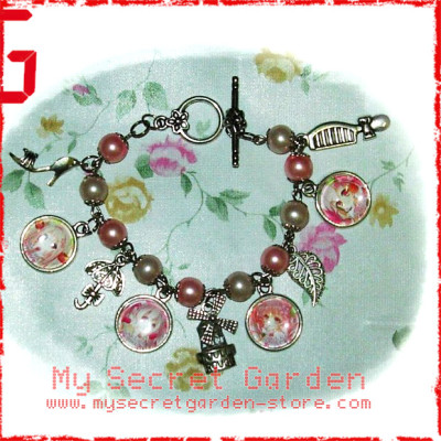 Vocaloid 初音ミク Sakura Miku Hatsune  anime Cabochon Charm Bracelet  Vocaloid 初音ミク Sakura Miku Hatsune  anime Cabochon Charm Bracelet